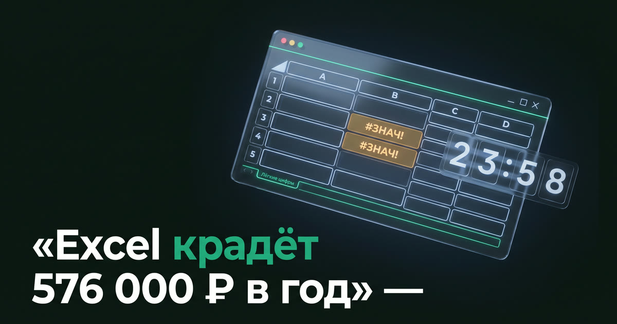 Вы считаете прибыль в Excel до полуночи — и теряете 576 000 рублей в год. Вот как это исправить