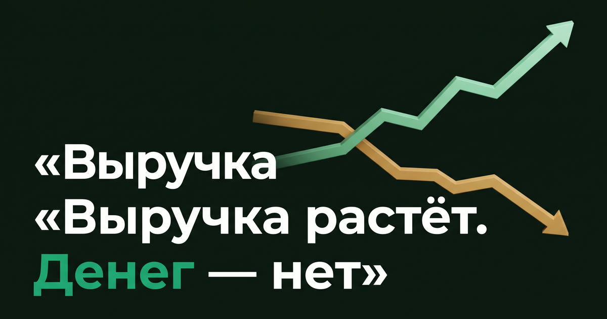 Выручка выросла на 34%, а денег на счету стало меньше. Почему это происходит и как это остановить
