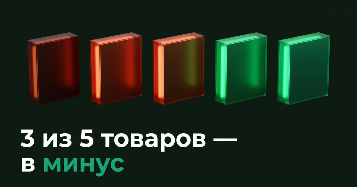 3 из 5 ваших товаров могут работать в минус прямо сейчас. Как найти убыточные SKU за 2 минуты